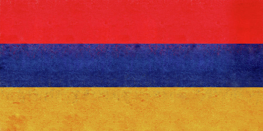 Flag of Armenia Grunge. #1 Digital Art by Roy Pedersen