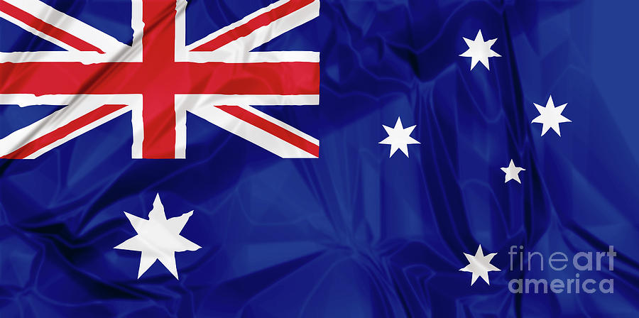 Flag of Australia #1 Digital Art by Benny Marty