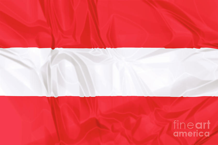 Flag of Austria #1 Digital Art by Benny Marty
