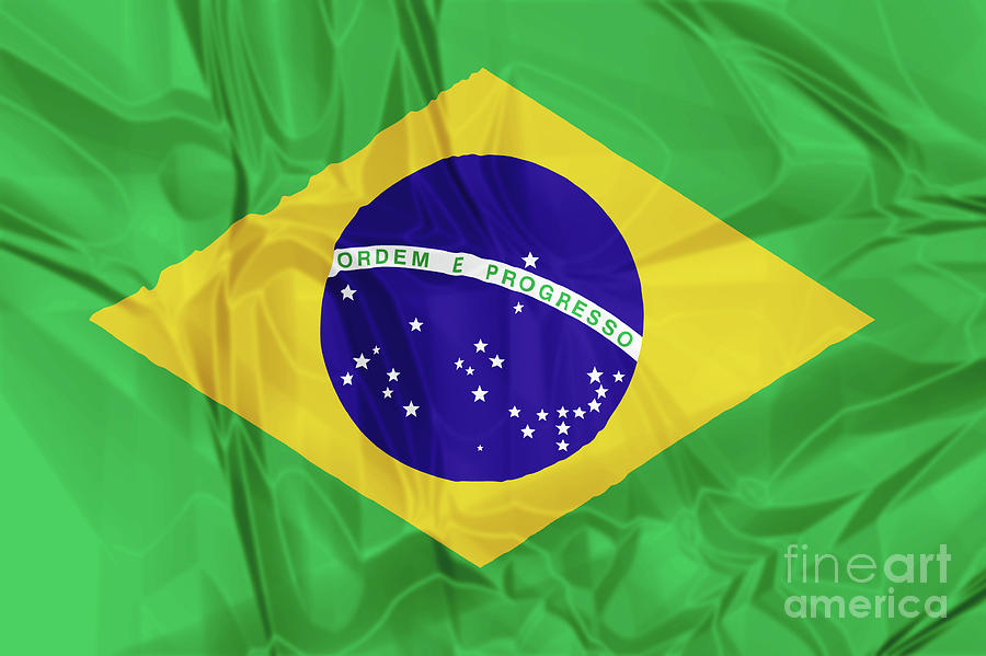 Flag of Brazil #1 Digital Art by Benny Marty