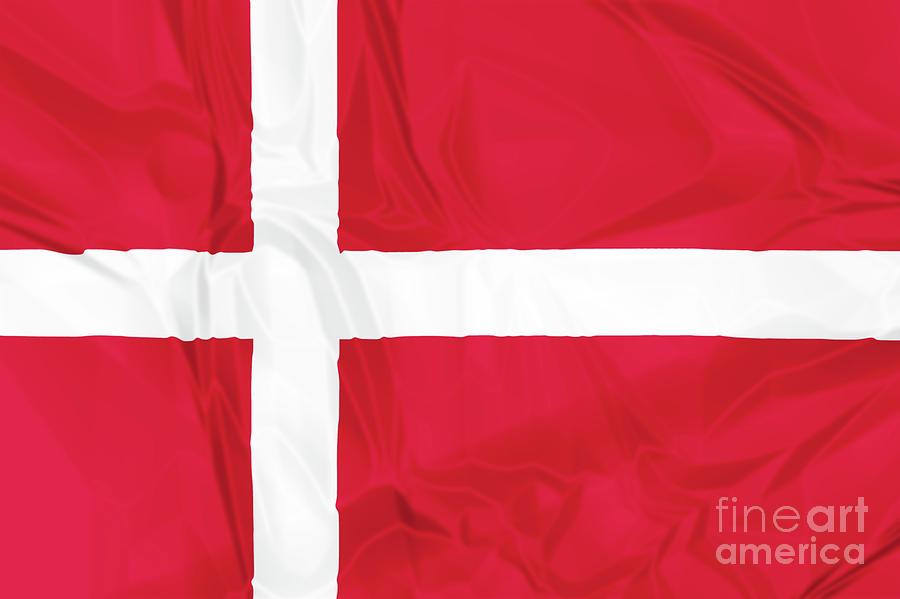 Flag of Denmark #1 Digital Art by Benny Marty