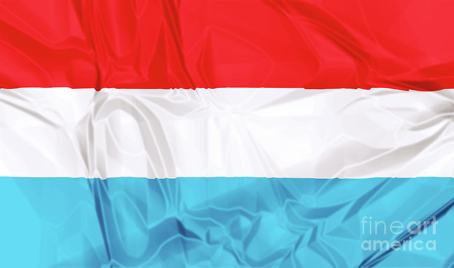 Flag of Luxembourg #1 Digital Art by Benny Marty Flag of Luxembourg #1 Digital Art by Benny Marty