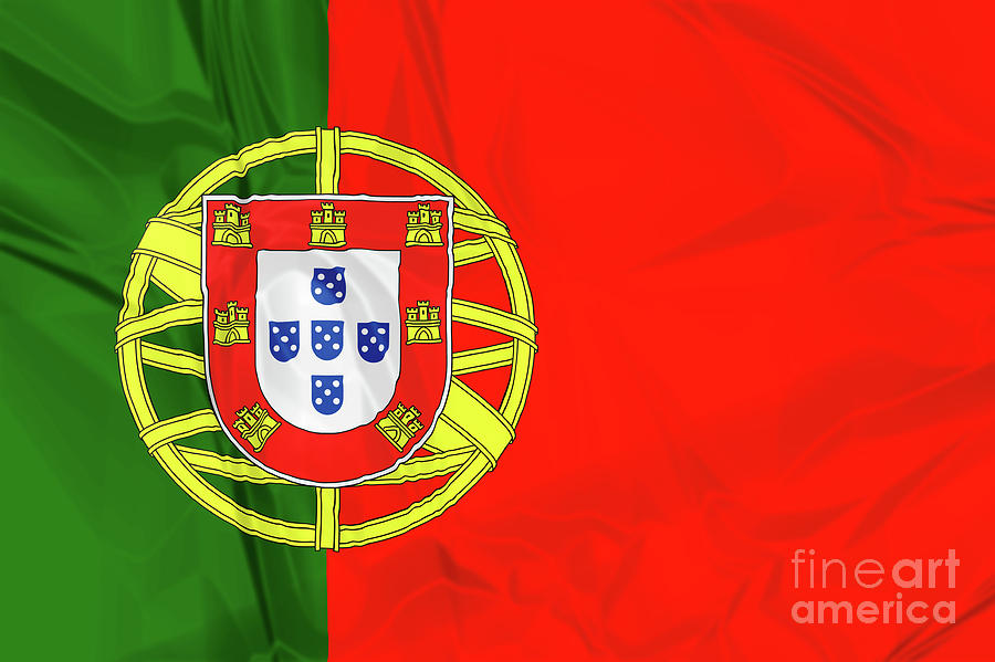 Flag of Portugal #1 Digital Art by Benny Marty