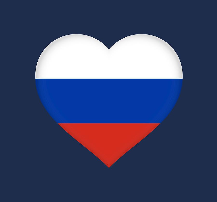 Russia Large Heart Flag  National flag, National flag photo, Russia