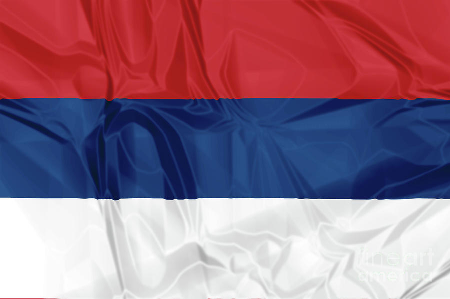 Flag of Serbia #1 Digital Art by Benny Marty
