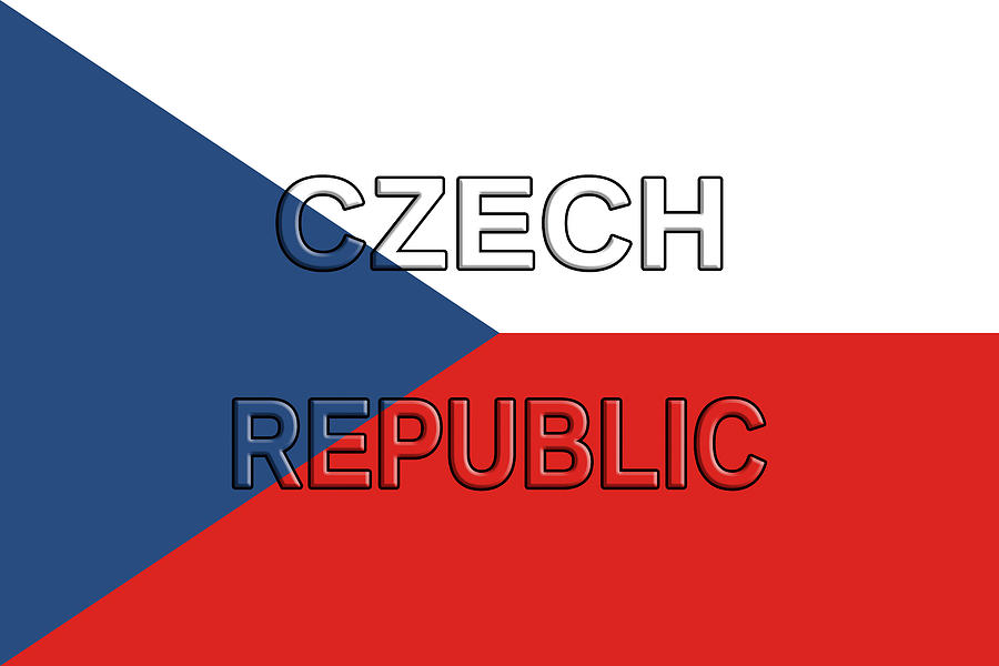Flag of the Czech Republic #1 Digital Art by Roy Pedersen