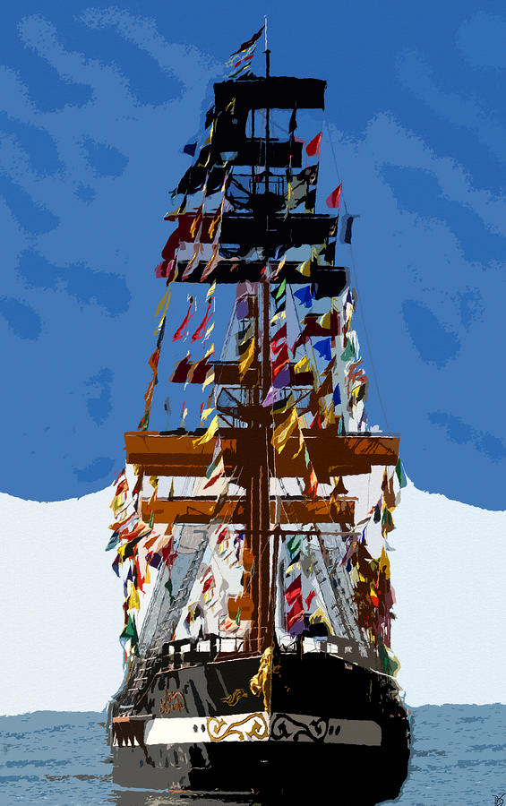 Flags of Gasparilla #1 Painting by David Lee Thompson