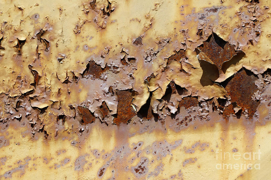 Flaky Paint On The Old Rusty Metal #1 Photograph by Michal Boubin
