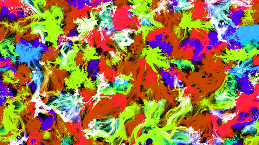 Flames in Living Color #1 Painting by Bruce Nutting