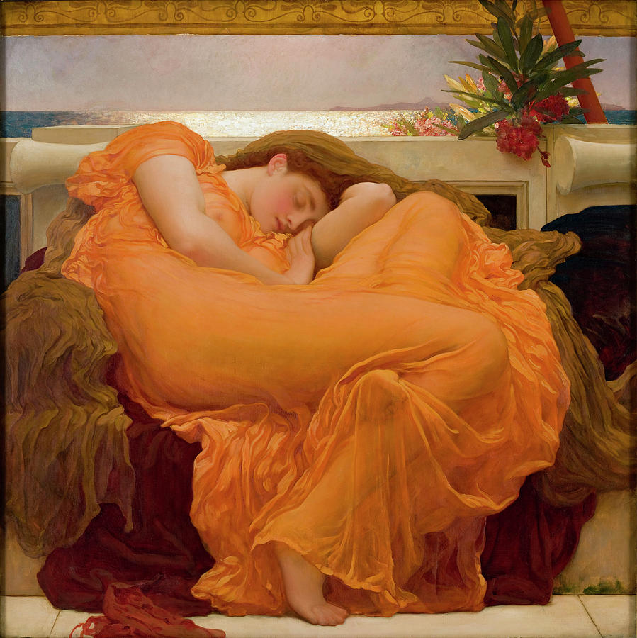 Flaming June #1 Painting by Frederick Leighton