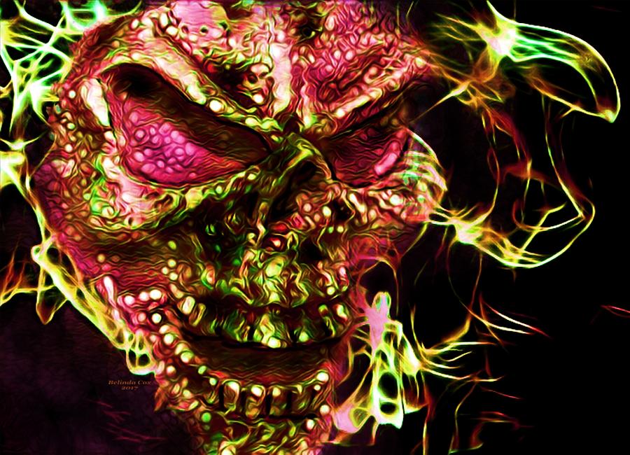Flaming Skull #1 Digital Art by Artful Oasis
