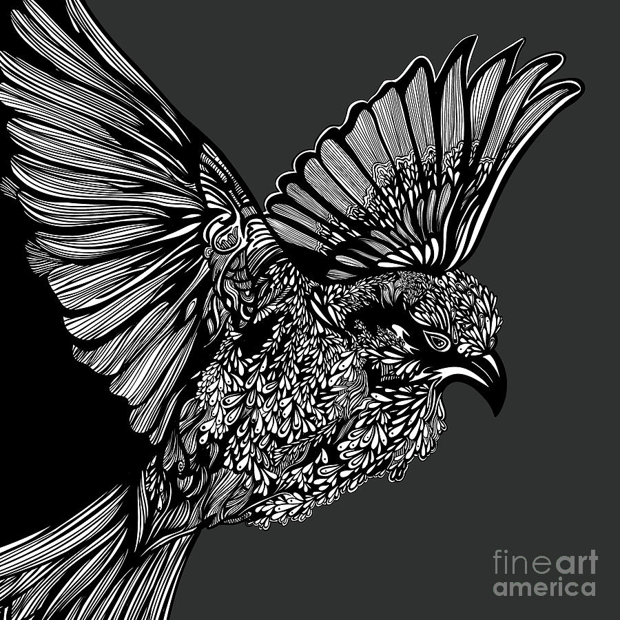 Sparrow Digital Art - Flight #1 by HD Connelly