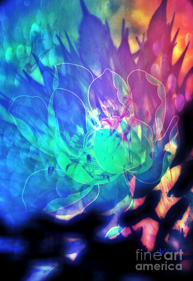 Floral Abstract 17-01 #1 Digital Art by Maria Urso