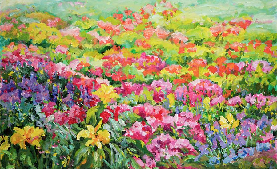Floral Garden #2 Painting by Ingrid Dohm