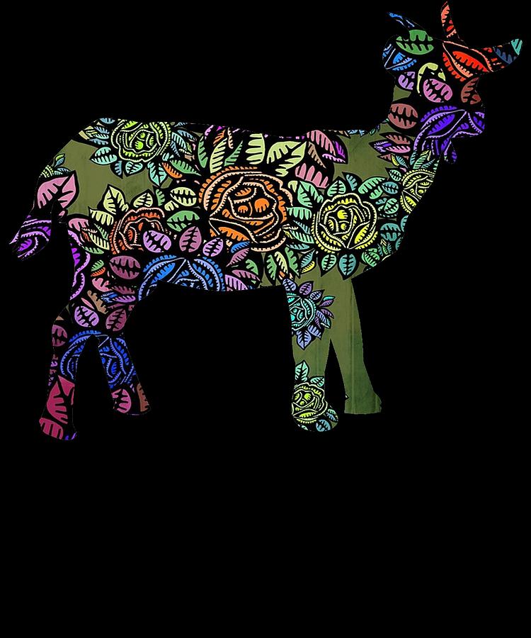 Download Floral Goat Digital Art By Kaylin Watchorn