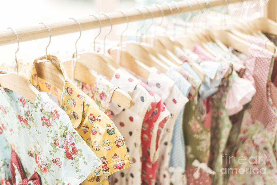 Floral Pattern Young Girl Dresses In Shop #1 Photograph by JM Travel Photography