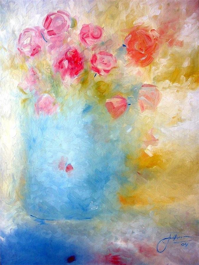 Floral Reflections Painting by Jack Diamond