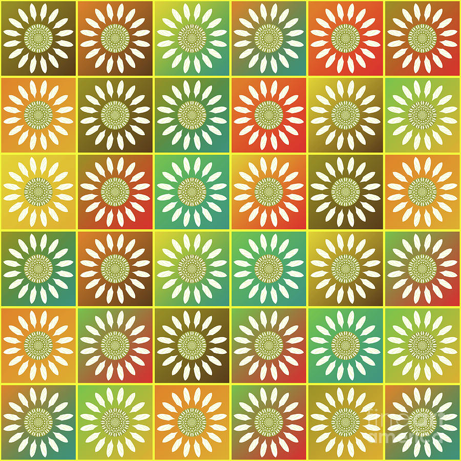 Floral tessellation #1 Digital Art by Gaspar Avila