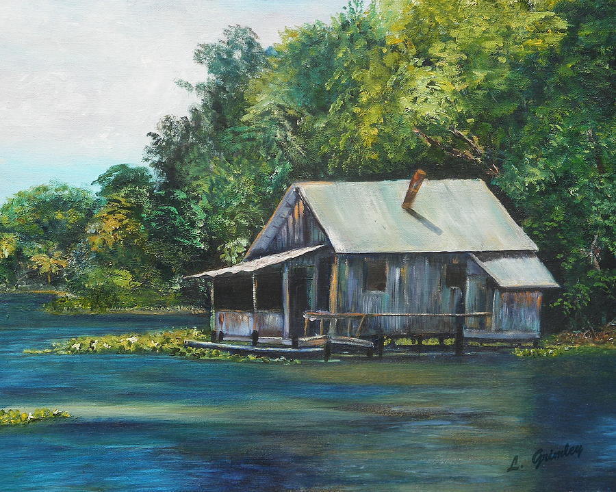 Florida Fishing Shack #1 Painting by Lessandra Grimley