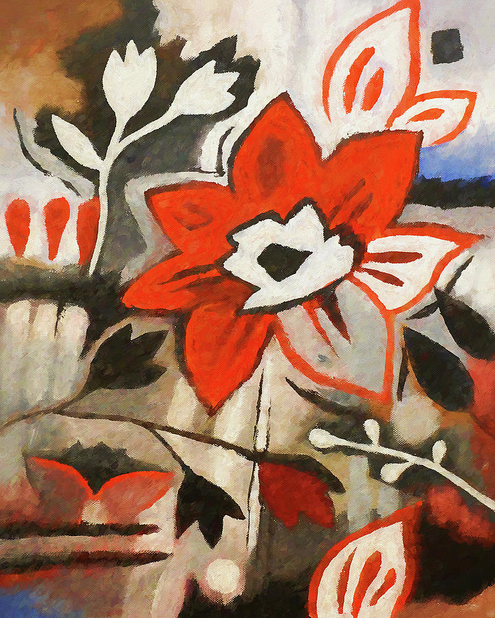 Flower Expression #1 Painting by Lutz Baar