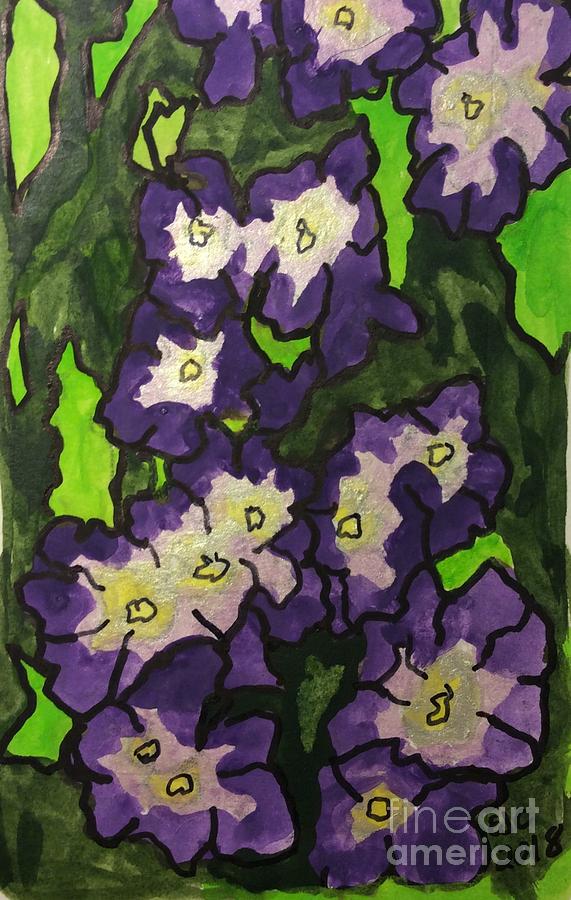 Flower Four #1 Painting by Erika Jean Chamberlin