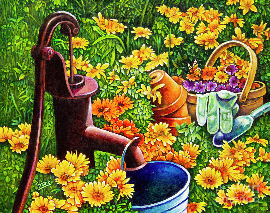 Flower Garden 13 #1 Painting by Michael Frank