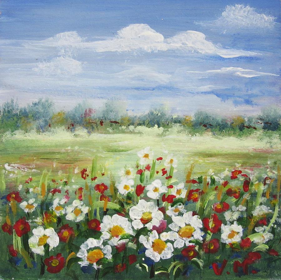 Flower Meadow #2 Painting by Vesna Martinjak