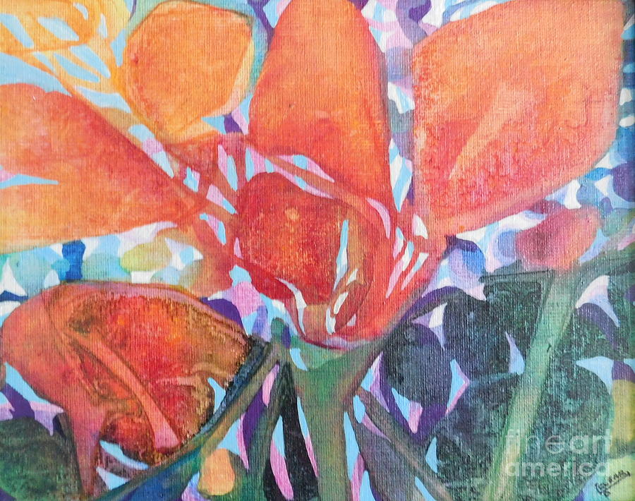 Flower Power #1 Painting by Joan Clear
