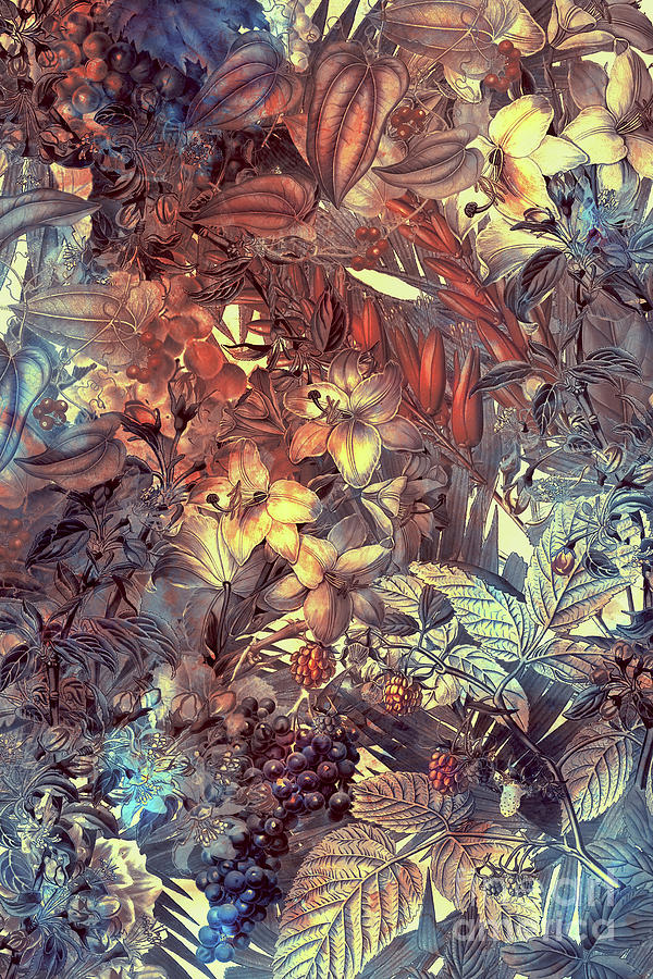 Flowers And Fruits Digital Art