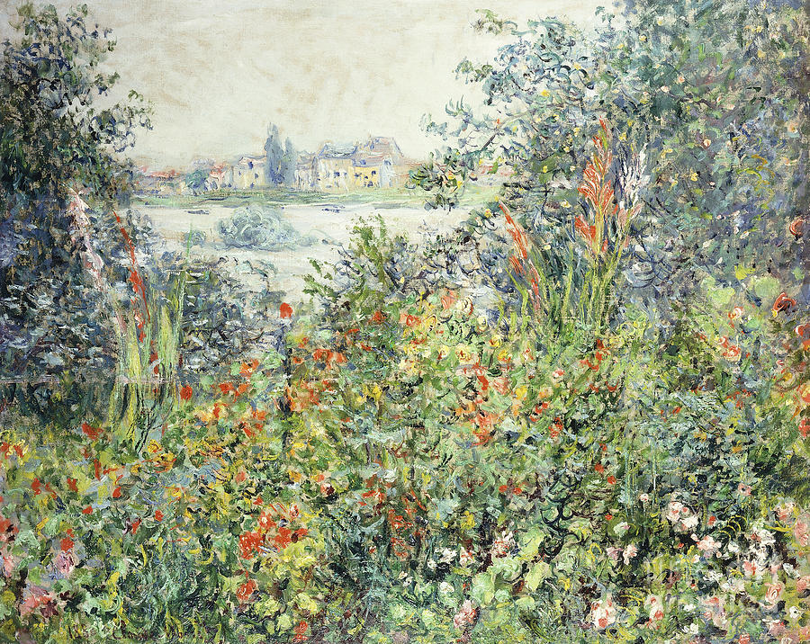 Claude Monet Painting - Flowers at Vetheuil by Claude Monet