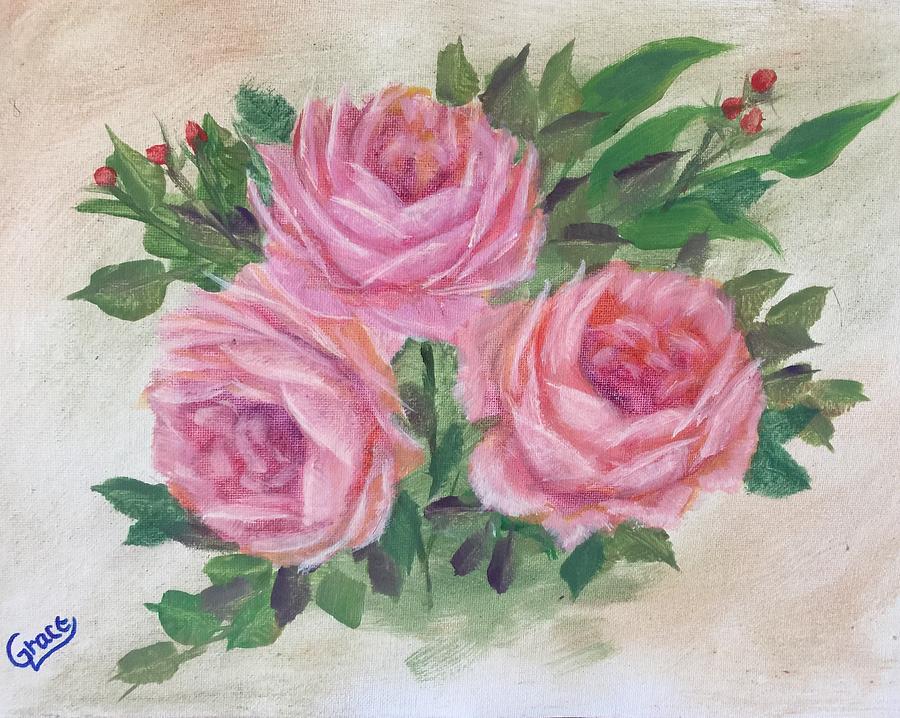 Flowers Painting by Grace Stroup Flowers Painting by Grace Stroup