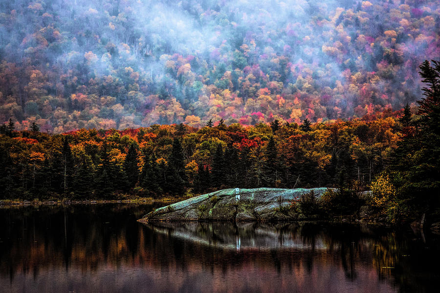Foggy foliage morning #1 Photograph by Jeff Folger
