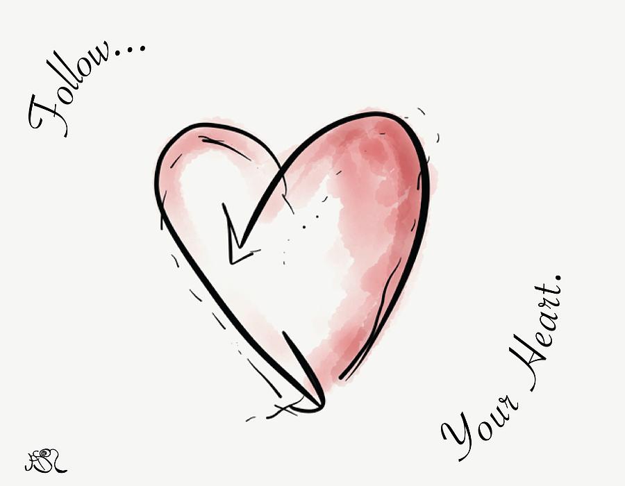 Follow Your Heart #1 Drawing by Jason Nicholas