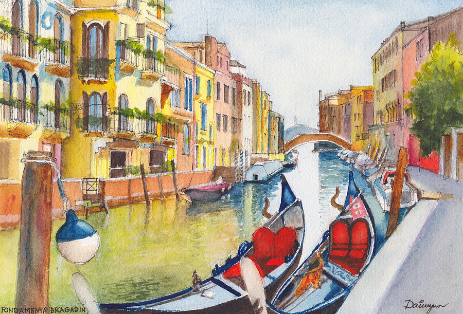 Fondamenta Bragadin Venezia Italia Painting by Dai Wynn