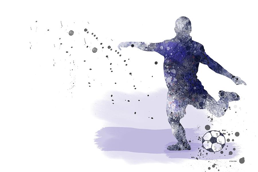Football Digital Art - Football Player #2 by Marlene Watson