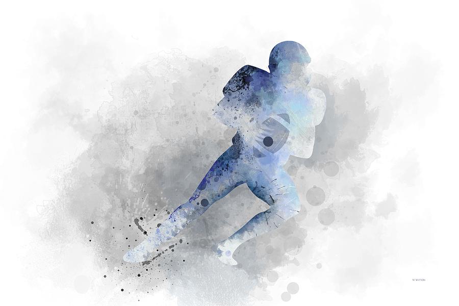 Footballer  #2 Digital Art by Marlene Watson