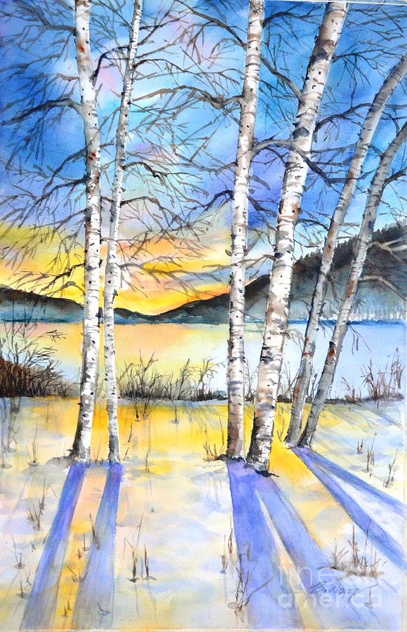 For love of winter #5 Painting by Betty M M Wong