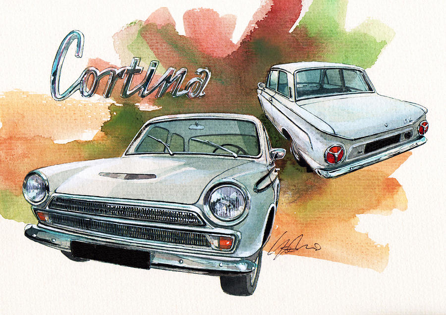Ford Painting - Ford Cortina #1 by Yoshiharu Miyakawa
