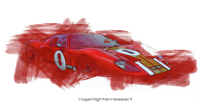 Ford GT40 #1 Digital Art by Roger Lighterness