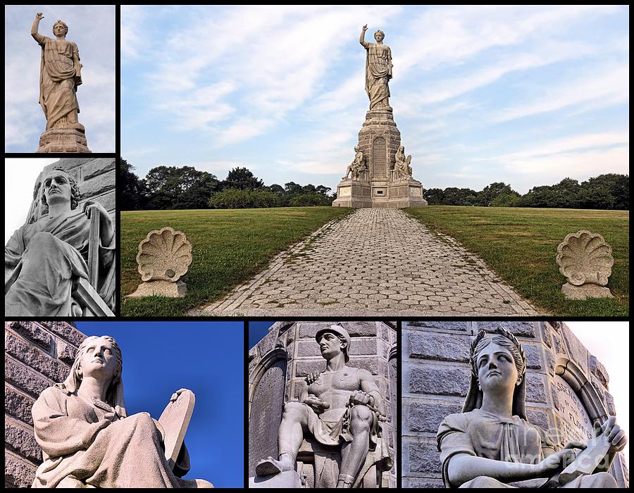 Forefathers Monument Collage Photograph by Janice Drew