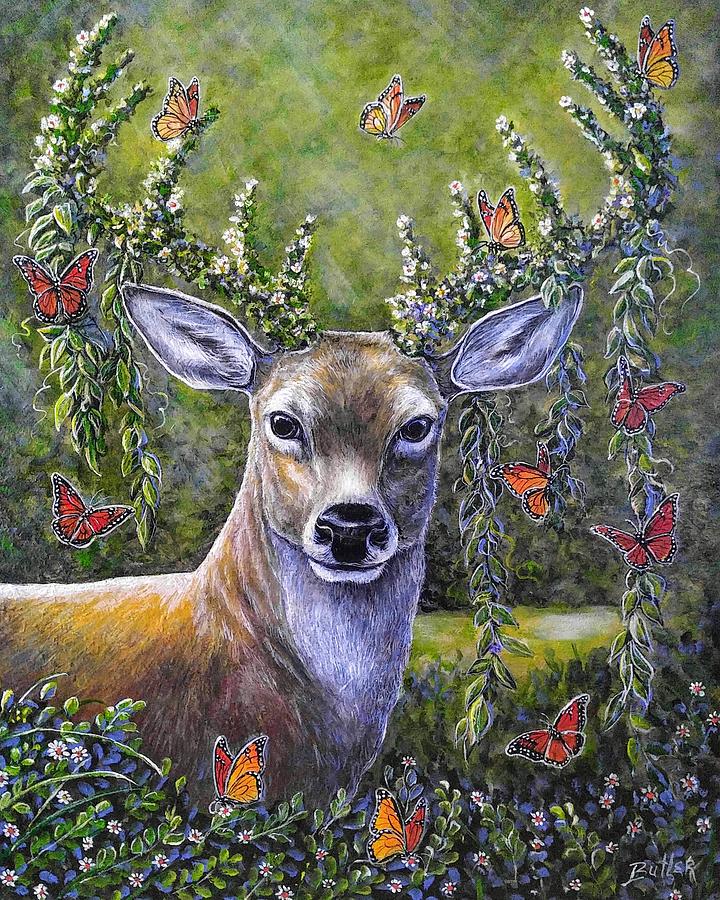 Forest Monarch #1 Painting by Gail Butler