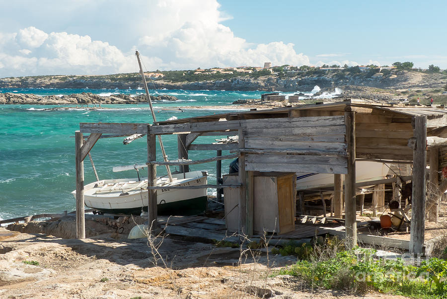Formentera boat sheds #1 Photograph by Rod Jones