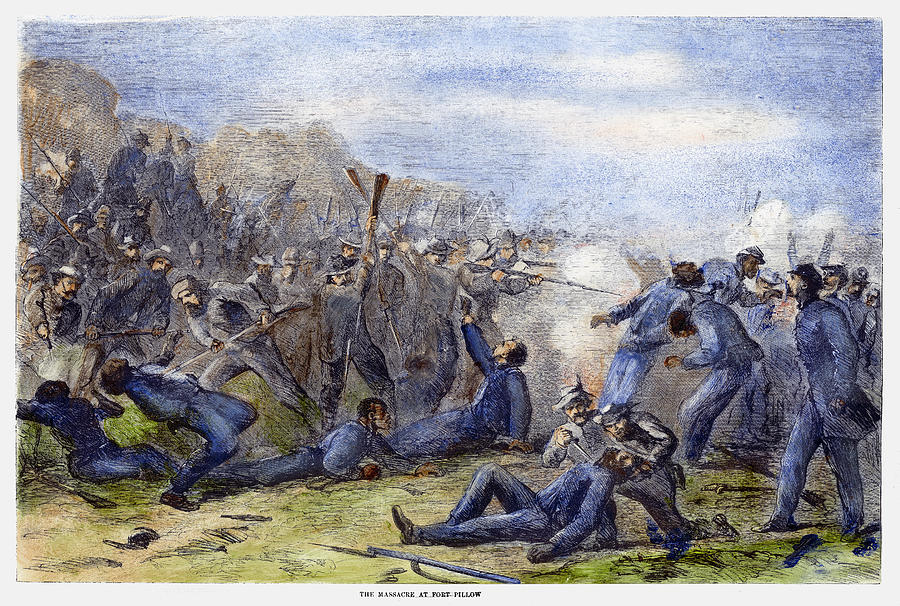 1864 Photograph - Fort Pillow Massacre, 1864 #1 by Granger