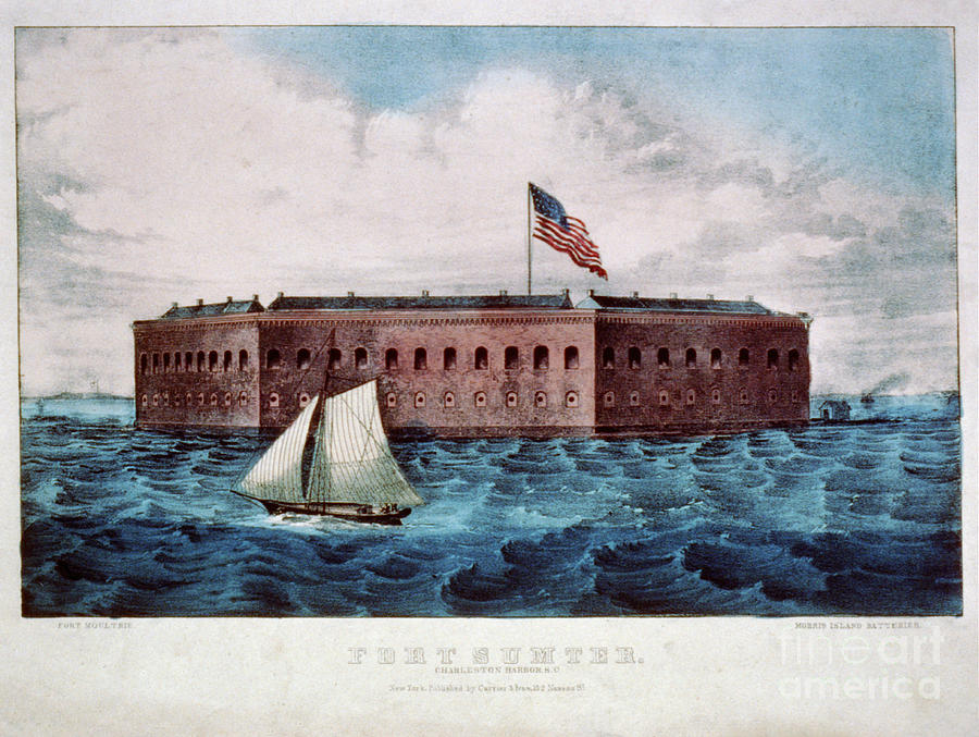 Vintage Image of Fort Sumter Photograph by Dale Powell