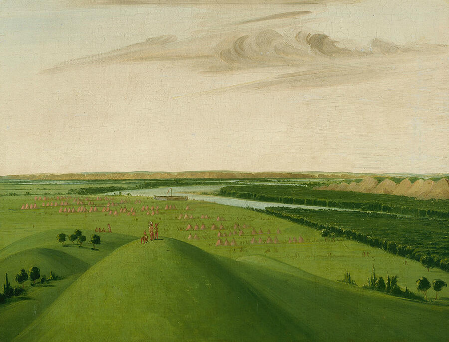 Fort Union, Mouth of the Yellowstone River, from 1832 Painting by George Catlin