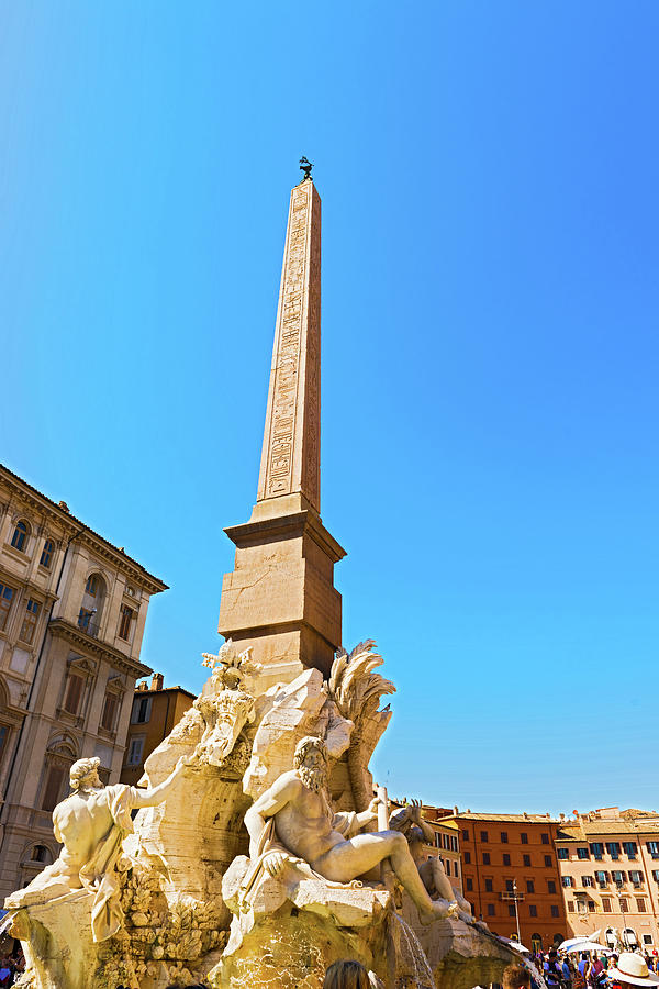 Fountain dei Fiumi in Rome, Italy #1 Photograph by Marek Poplawski