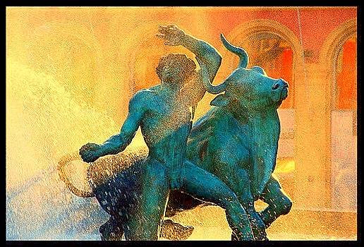 Fountain Painting - Fountain in Nice #1 by Betsy Moran