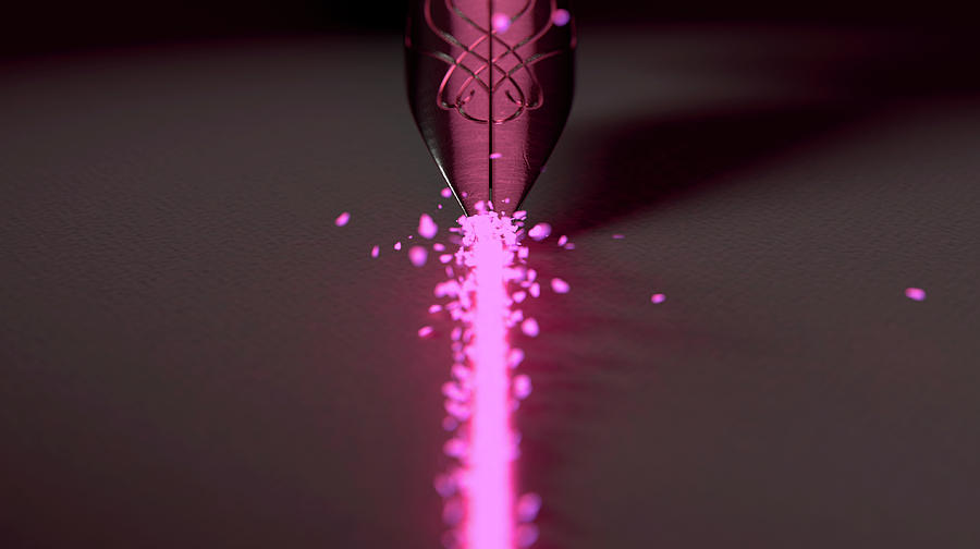 Pen Digital Art - Fountain Pen Drawing Hearts Line 1 by Allan Swart Pen Digital Art - Fountain Pen Drawing Hearts Line 1 by Allan Swart