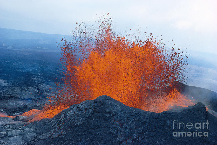 Fountaining Lava #1 Photograph by Reggie David - Printscapes