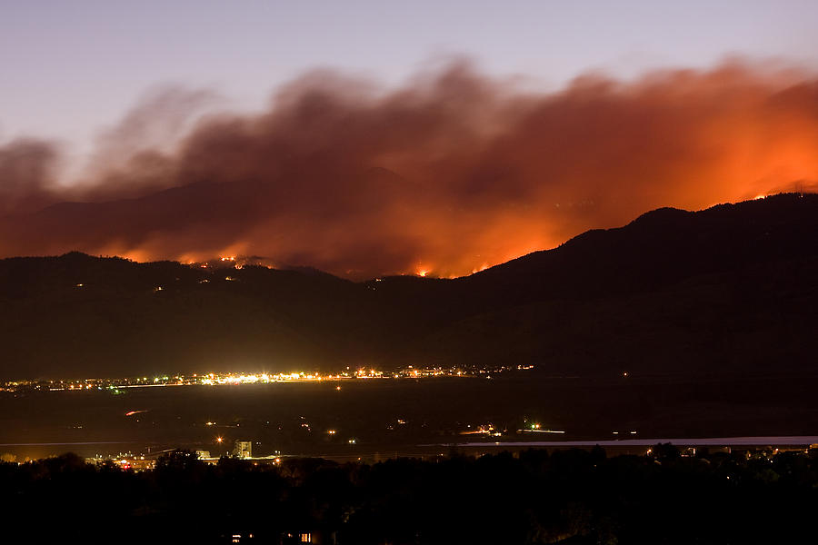 Fourmile Canyon Fire Burning Above North Boulder Photograph